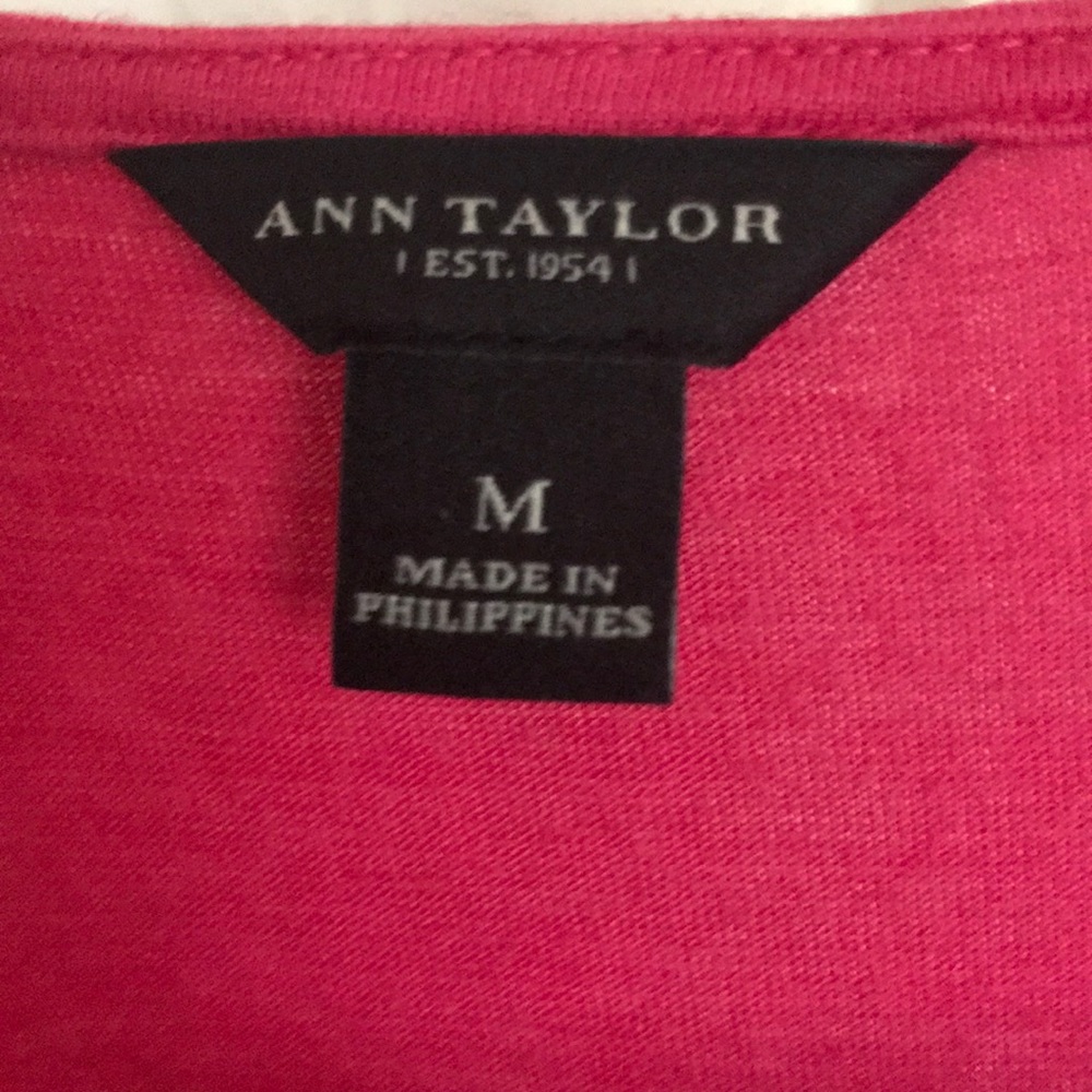 Ann Taylor Raspberry Pink Layer Front Tank Top - Picture 5 of 6